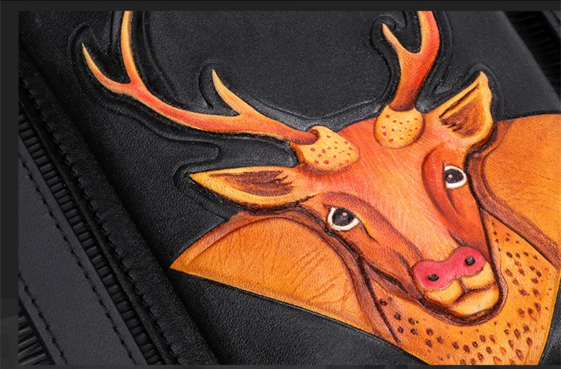 Women Men Vegetable Tanned Leather Shoulder Bag Money Holder Cowhide Hand-carved Deer Adjustable Shoulder Strap Length
Women Men Vegetable Tanned Leather Shoulder Bag Money Holder Cowhide Hand-carved Deer Adjustable Shoulder Strap Length