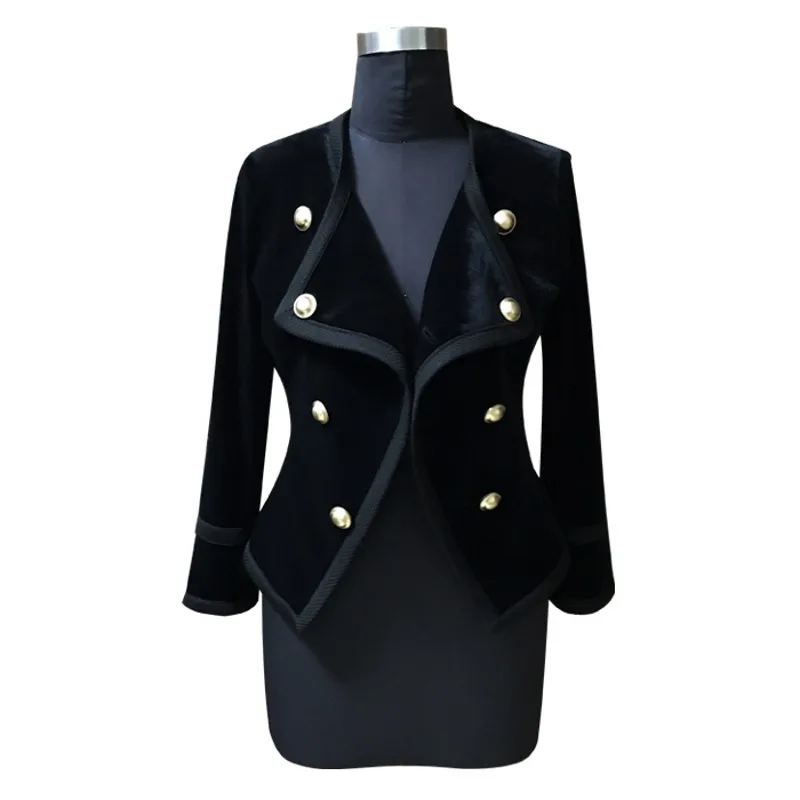 Black Velvet Outerwear Women Autumn Winter Slim Fit Elegant Business Casual Short Jacket Lapel Double-Breasted Solid Long-Sleeve
Black Velvet Outerwear Women Autumn Winter Slim Fit Elegant Business Casual Short Jacket Lapel Double-Breasted Solid Long-Sleeve