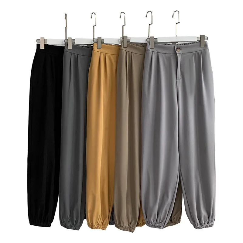 Casual Elastic Harem Pants Women High Waist Vintage Yellow Black Chiffion Ankle Length Suit Pant Loose Trousers Woman Clothes
Casual Elastic Harem Pants Women High Waist Vintage Yellow Black Chiffion Ankle Length Suit Pant Loose Trousers Woman Clothes