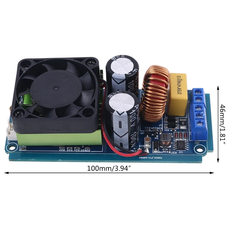 IRS2092S 500W Mono Channel Digital Amplifier Class D Stage HIFI Power Amp Board with Fan
IRS2092S 500W Mono Channel Digital Amplifier Class D Stage HIFI Power Amp Board with Fan