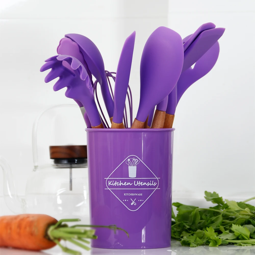 Hecef 12 PCS Silicone Kitchen Utensils Spatula Set with Stainless Steel Stand
Hecef 12 PCS Silicone Kitchen Utensils Spatula Set with Stainless Steel Stand