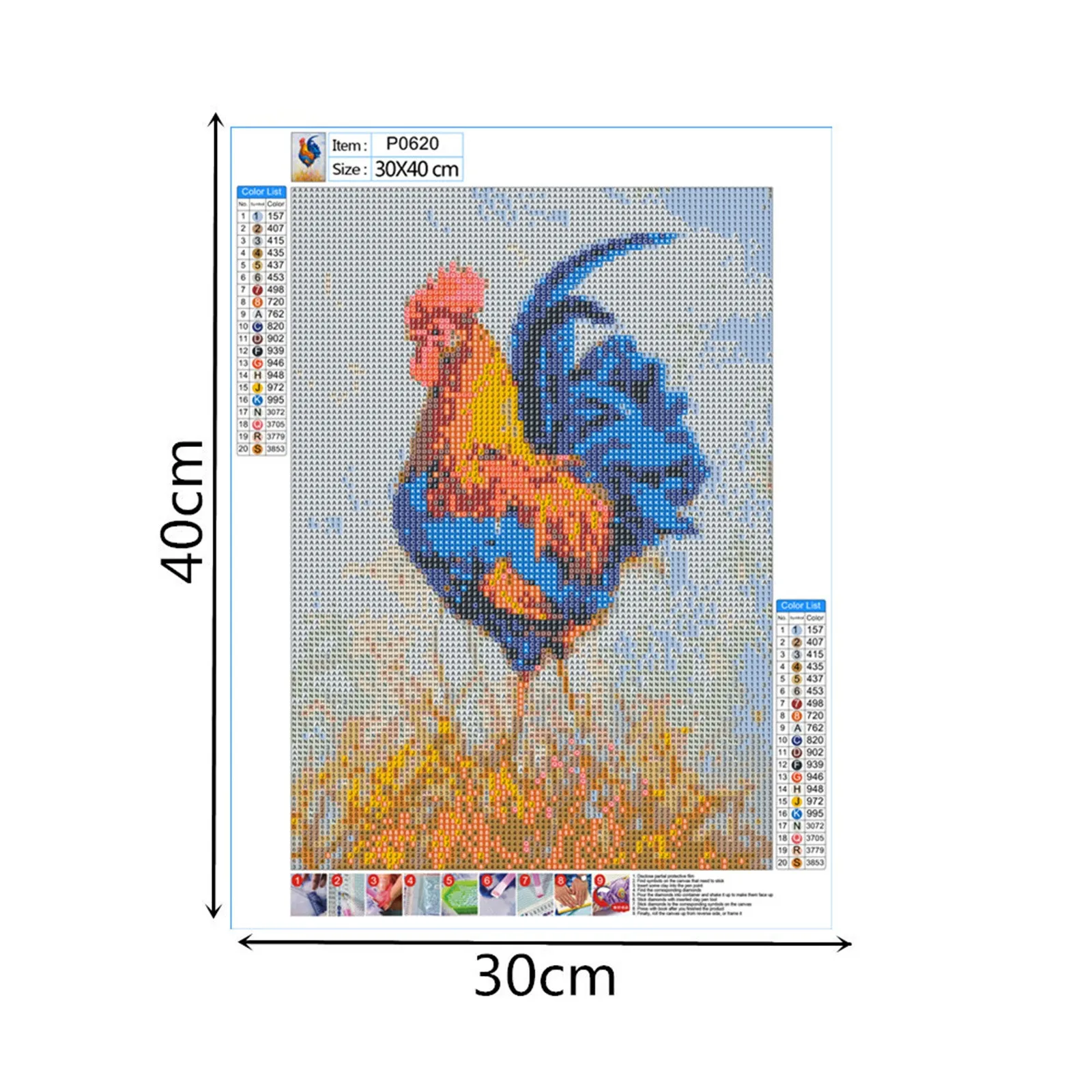 5D Embroidery Rhinestone Pasted Painting Rooster DIY Diamond Painting Cross Stitch Leisure Decompression for Adult Home Decor
5D Embroidery Rhinestone Pasted Painting Rooster DIY Diamond Painting Cross Stitch Leisure Decompression for Adult Home Decor
