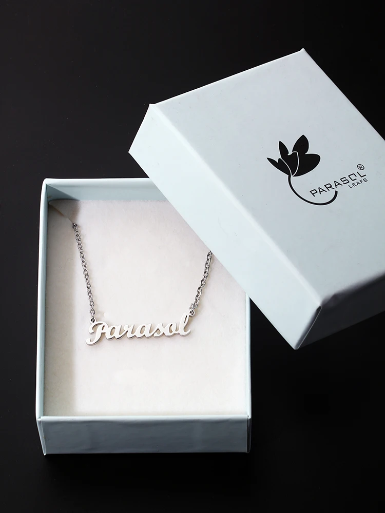 Parasolleafs Stainless Steel Custom Name Necklace Personalized Jewelry Handmade Letter Choker Fashion Nameplate Pendant Gift
Parasolleafs Stainless Steel Custom Name Necklace Personalized Jewelry Handmade Letter Choker Fashion Nameplate Pendant Gift