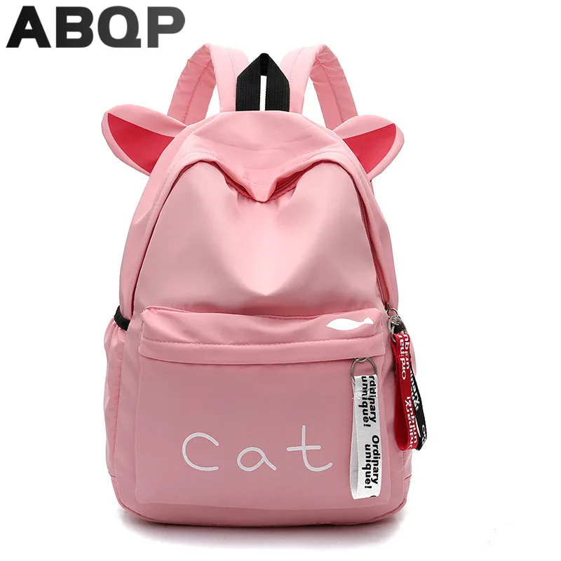 ABQP Candy Color Girl's School Backpack Large Capacity Nylon Travel Backpacks For Women Cat Ear Women's Backpack Bags
ABQP Candy Color Girl's School Backpack Large Capacity Nylon Travel Backpacks For Women Cat Ear Women's Backpack Bags