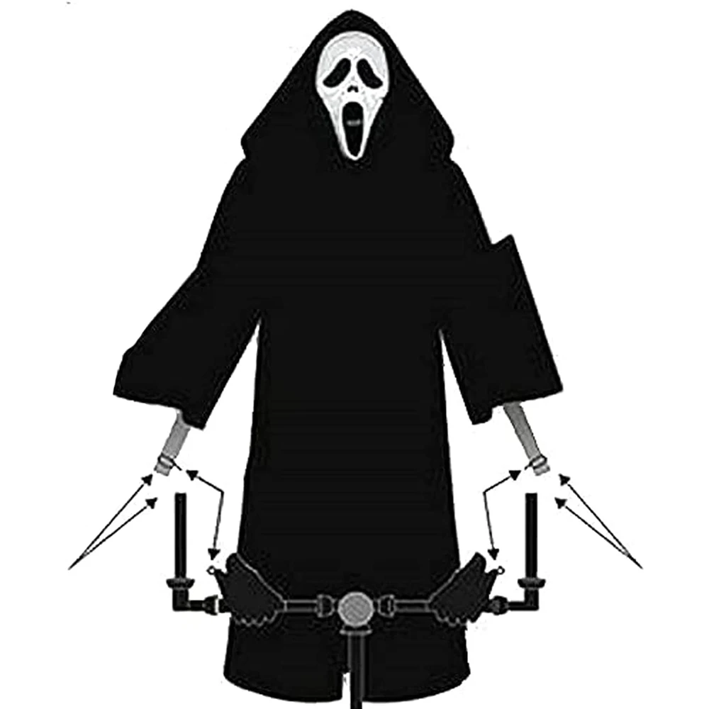 Garden Ghostface Scarecrow Outside Hanging Scary Scream Ghost Bird Repeller Creative Scarecrow Decorations Halloween Decor
Garden Ghostface Scarecrow Outside Hanging Scary Scream Ghost Bird Repeller Creative Scarecrow Decorations Halloween Decor