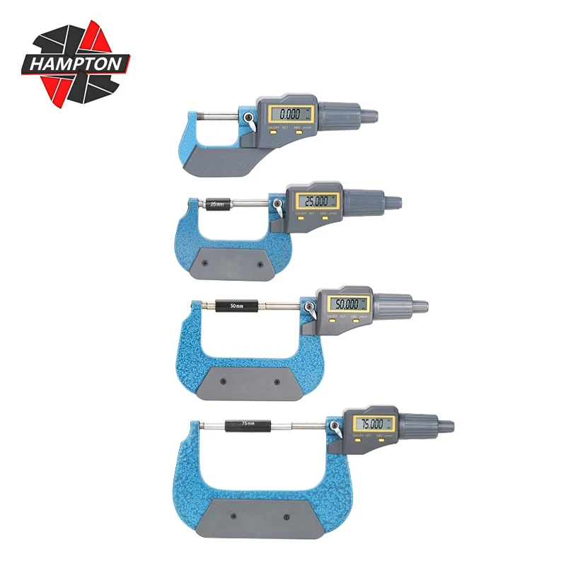 HAMPTON Digital Micrometer 0.001mm 0-25/50/75/100mm Electronic Outside Micrometers Caliper Gauge with LCD Screen Measuring Tools
HAMPTON Digital Micrometer 0.001mm 0-25/50/75/100mm Electronic Outside Micrometers Caliper Gauge with LCD Screen Measuring Tools