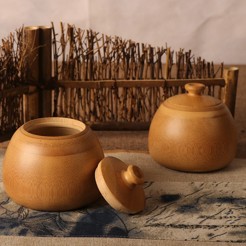 Natural bamboo storage jars small bottle handmade container tea cans for spices bulk products caddy round with lid vintage
Natural bamboo storage jars small bottle handmade container tea cans for spices bulk products caddy round with lid vintage