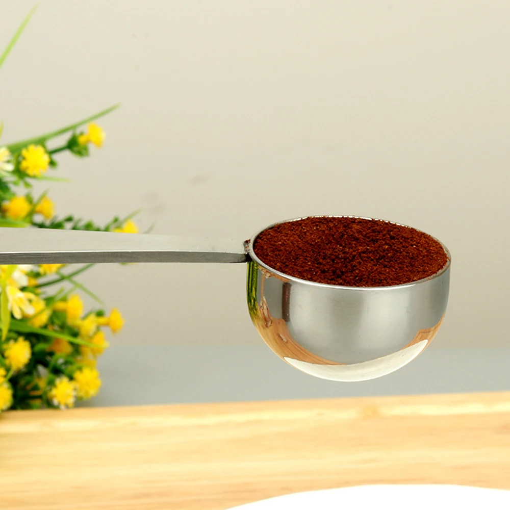 Portable 201 Stainless Steel Stand coffee Powder Measuring Tamper Spoon Stainless Steel Coffee & Tea Tools
