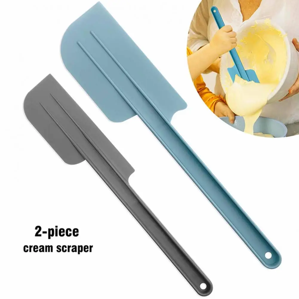 2Pcs Long Handle Cream Scraper Effective Silicone Non-stick Safe Cake Scraper for Kitchen
2Pcs Long Handle Cream Scraper Effective Silicone Non-stick Safe Cake Scraper for Kitchen