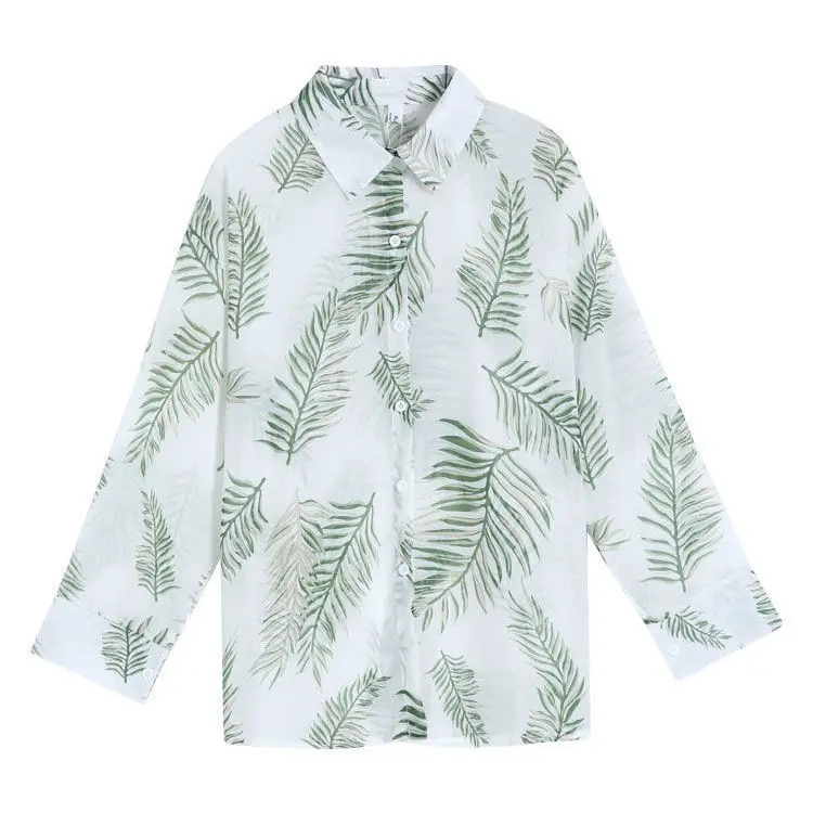 Women New 2020 Summer Turn-down Collar Long Sleeve Chiffon Casual Blouses Female Slim Elegant Thin Long Print Shirts
Women New 2020 Summer Turn-down Collar Long Sleeve Chiffon Casual Blouses Female Slim Elegant Thin Long Print Shirts