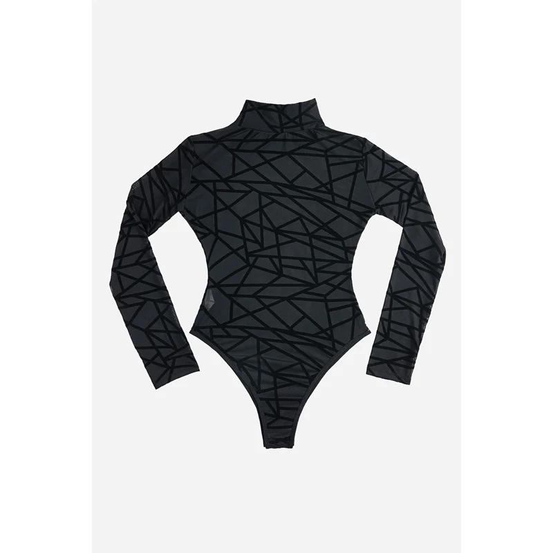 LUCKYFRIDAYF Sexy Plus Size Black Sheer Mesh Geometric Velvet Bodysuit Long Sleeve Combinaison Femme Push Up Jumpsuit 2XL
LUCKYFRIDAYF Sexy Plus Size Black Sheer Mesh Geometric Velvet Bodysuit Long Sleeve Combinaison Femme Push Up Jumpsuit 2XL