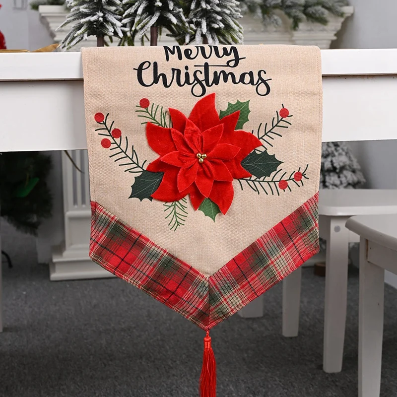 Christmas Big Red Flower Linen Table Runners (33cm183cm) for Wedding Banquet Party Decoration
Christmas Big Red Flower Linen Table Runners (33cm183cm) for Wedding Banquet Party Decoration