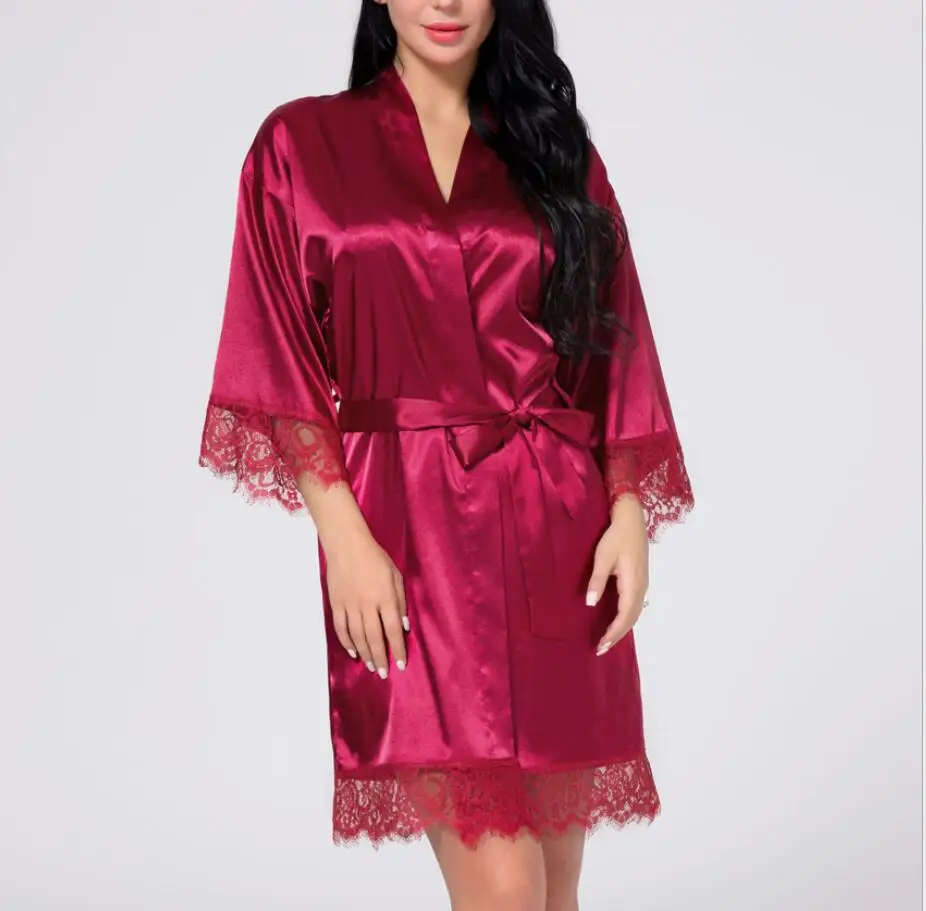 Sexy Silk Female Bathrobes For Women Sleepwear Nightwear Robes Lace XXXL Kimono Robe Lady Rayon Bath Gown
Sexy Silk Female Bathrobes For Women Sleepwear Nightwear Robes Lace XXXL Kimono Robe Lady Rayon Bath Gown