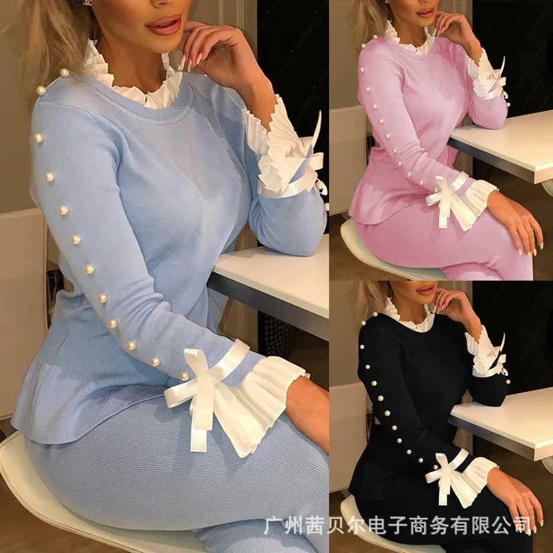 Blouse Women Tops Lace Insert Bowknot Buttoned Bell Cuff Casual Shirts 2021 Autumn New Long Sleeve Pearl Top
Blouse Women Tops Lace Insert Bowknot Buttoned Bell Cuff Casual Shirts 2021 Autumn New Long Sleeve Pearl Top