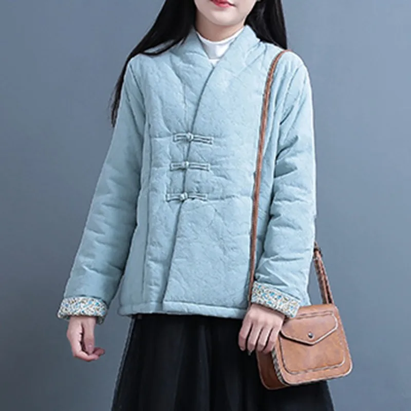 Chinese Style Thick Cotton Women Casual Coats New Arrival 2021 Autumn Winter Vintage Loose Female Warm Outerwear Coats H074
Chinese Style Thick Cotton Women Casual Coats New Arrival 2021 Autumn Winter Vintage Loose Female Warm Outerwear Coats H074