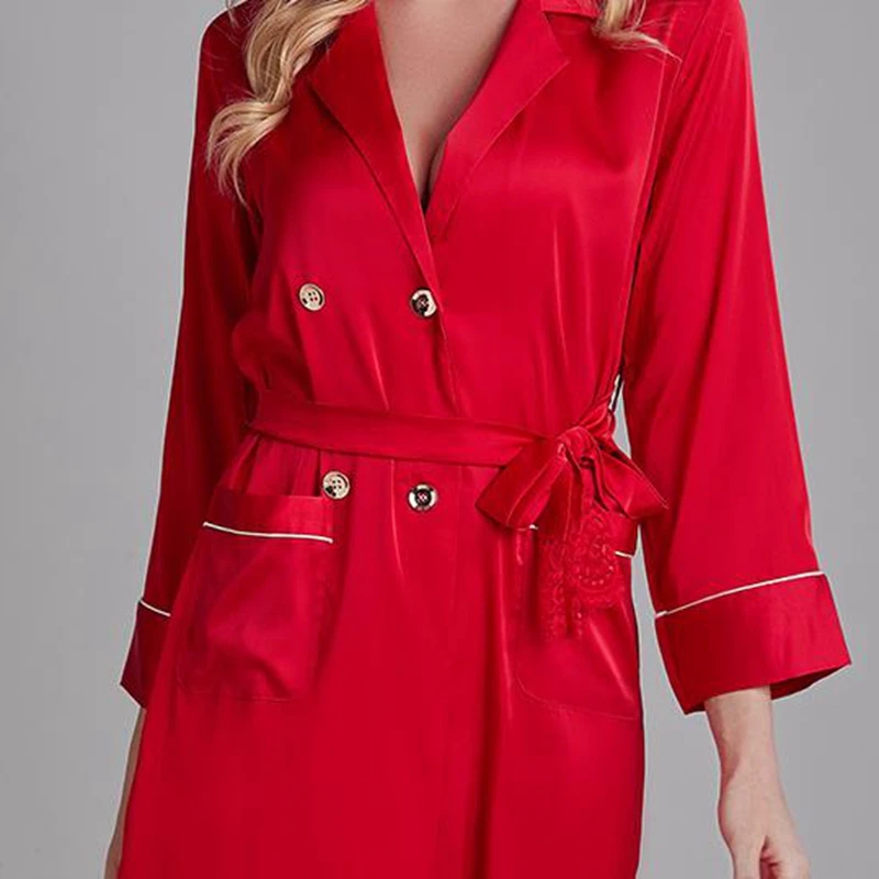 Nightgown home service new pajamas women spring and summer long-sleeved charming sexy lace temptation black red nightgown 2020
Nightgown home service new pajamas women spring and summer long-sleeved charming sexy lace temptation black red nightgown 2020