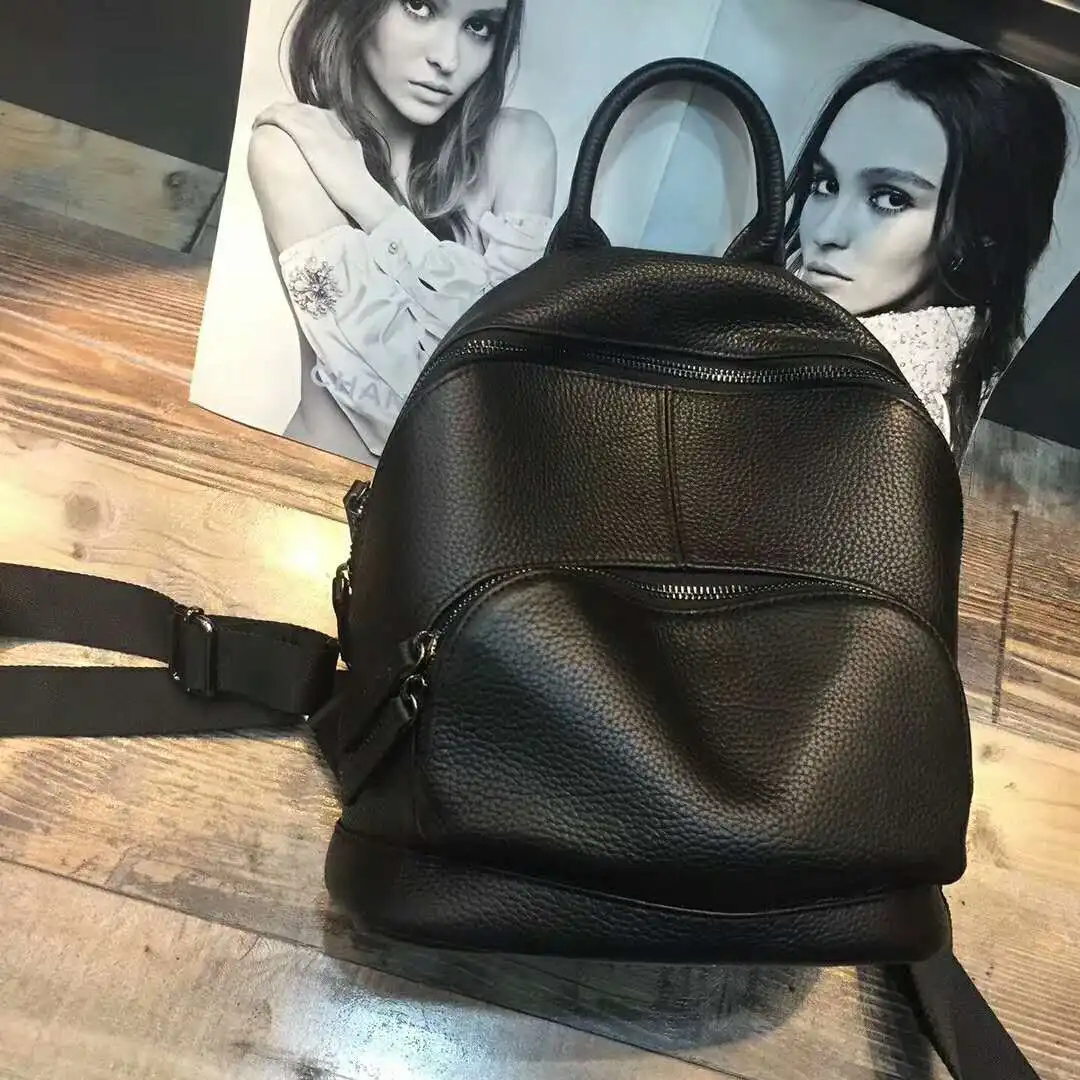 Модная женская сумка из натуральной кожи с мягкой спинкой рюкзак Bolso Mochila Mujer