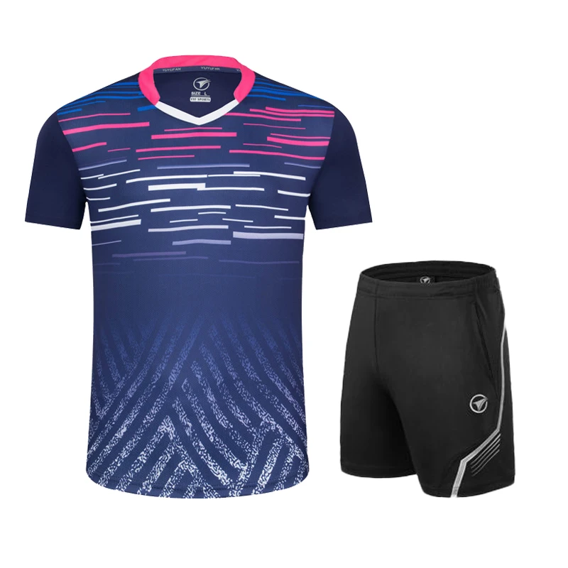 Badminton Clothing Suits Men And Women Volleyball Short-sleeved Sportswear Table Tennis Suit Tops And Shorts
Badminton Clothing Suits Men And Women Volleyball Short-sleeved Sportswear Table Tennis Suit Tops And Shorts