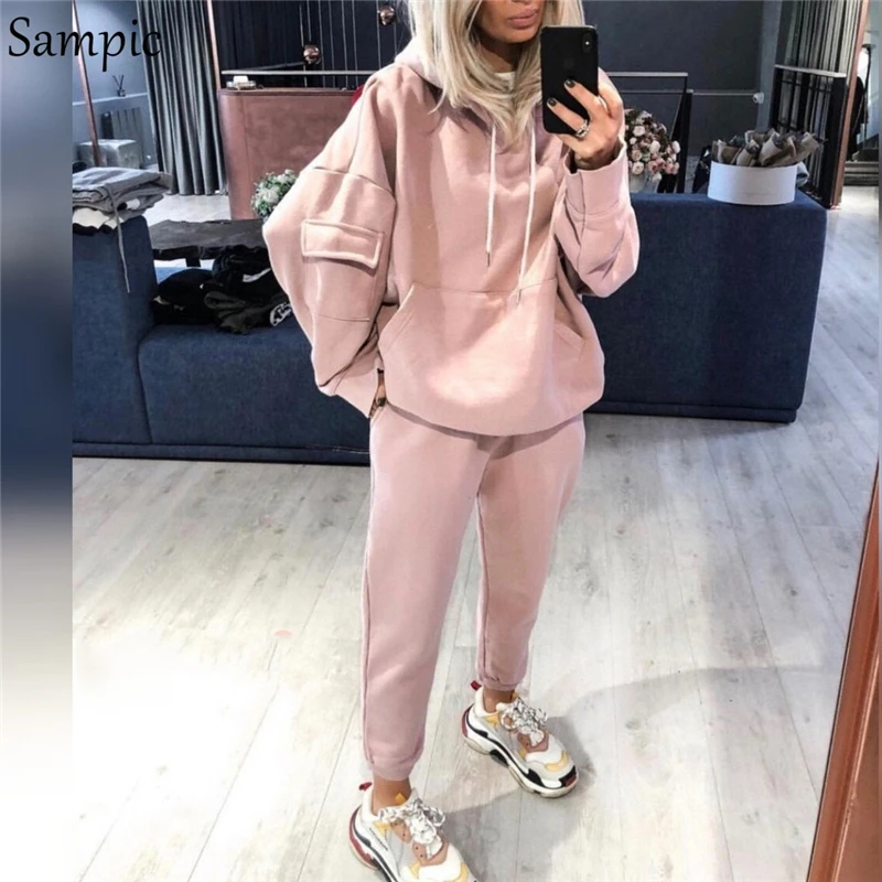 Женский спортивный костюм Sampic, Повседневный пуловер с длинным рукавом, Толстовка и штаны, 2 предмета, спортивный костюм 2020
Женский спортивный костюм Sampic, Повседневный пуловер с длинным рукавом, Толстовка и штаны, 2 предмета, спортивный костюм 2020