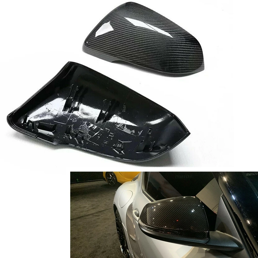 

Rearview Mirror Cover For Toyota GR Supra A90 X1 F48 Z4 G29 X2 Rear View Cap Car Exterior Real Carbon Fiber Shell Replacement