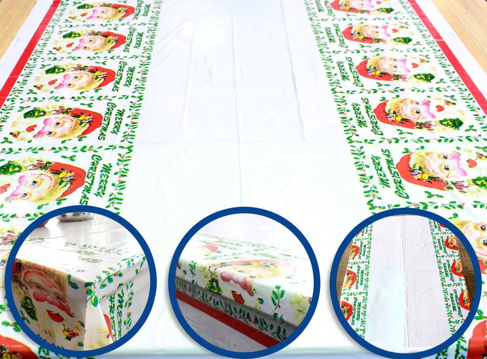 High Quality Christmas decorations cartoon PVC Christmas tablecloth Christmas decorations ornament tablecloth navidad gift camp
High Quality Christmas decorations cartoon PVC Christmas tablecloth Christmas decorations ornament tablecloth navidad gift camp