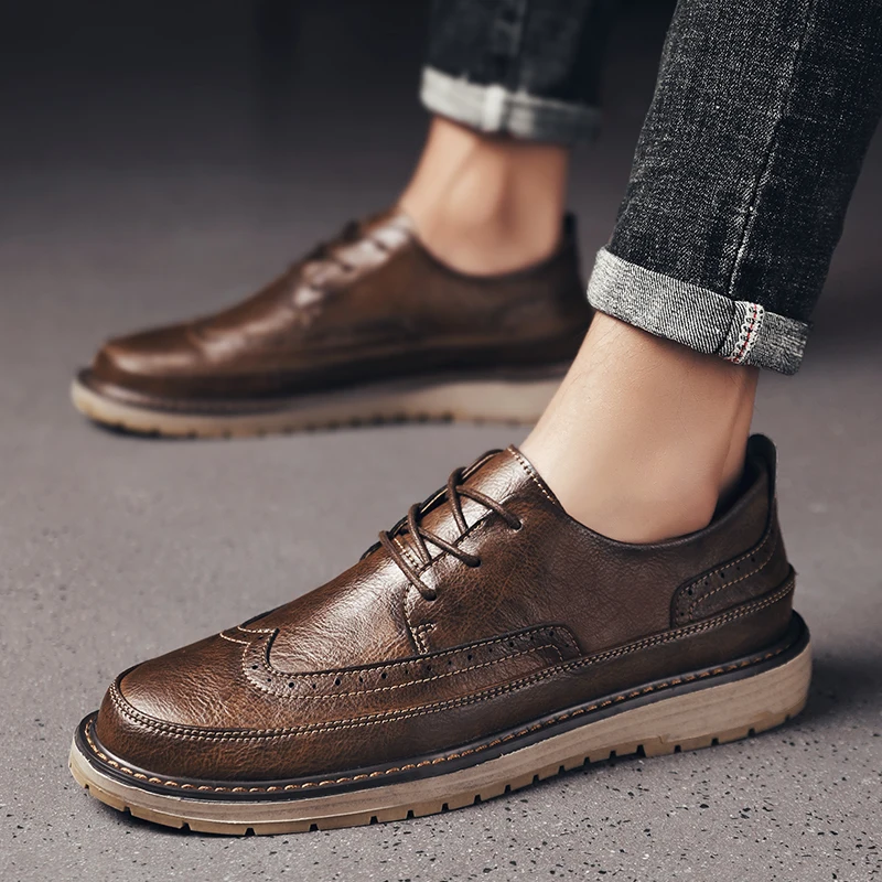 Genuine Leather Men Flats lace up fashion Black Men Shoes sewing For Gentlemen Oxfords Zapatos Hombres Mature Man Shoes s5
Genuine Leather Men Flats lace up fashion Black Men Shoes sewing For Gentlemen Oxfords Zapatos Hombres Mature Man Shoes s5