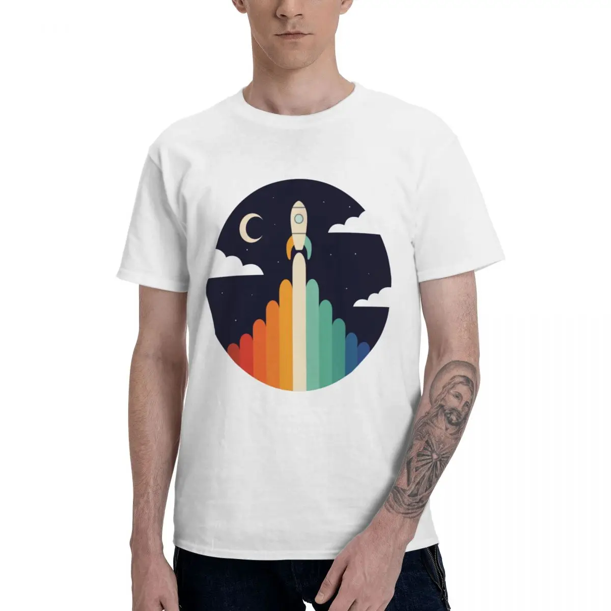 Rocket Blastoff T-Shirts Pure Cotton Round Neck Men's T-Shirt Short Long Sleeve Plus Size Unisex Tee Tops Summer US Size
Rocket Blastoff T-Shirts Pure Cotton Round Neck Men's T-Shirt Short Long Sleeve Plus Size Unisex Tee Tops Summer US Size