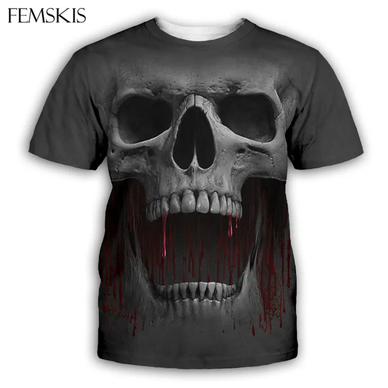 FEMSKIS Tops Tee T Shirt For Men Women Short Sleeve Shirt Fashion 3D Print Skulls Printing Hip Hop T-shirt Casual Summer Clothes
FEMSKIS Tops Tee T Shirt For Men Women Short Sleeve Shirt Fashion 3D Print Skulls Printing Hip Hop T-shirt Casual Summer Clothes