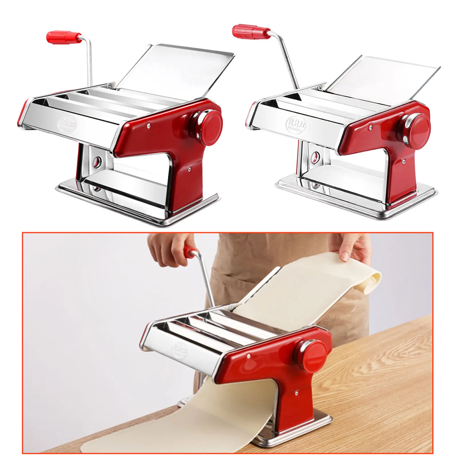 Stainless Steel Pasta Maker Machine Kitchen Accessories for Ravioli Skins Linguine Homemade Noodles
Stainless Steel Pasta Maker Machine Kitchen Accessories for Ravioli Skins Linguine Homemade Noodles