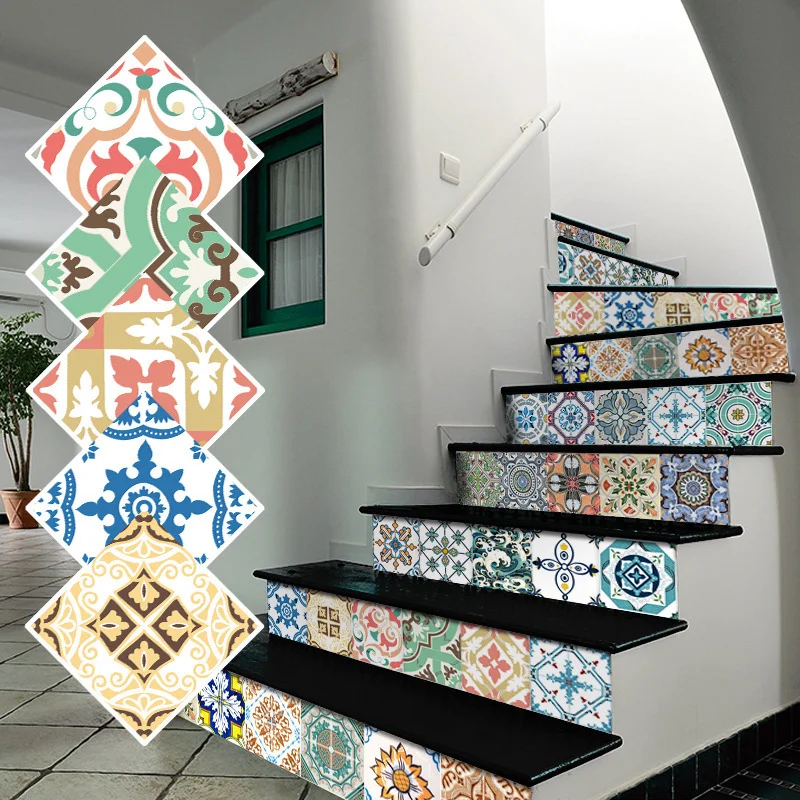 5Pcs Vinyl Colorful Tile Floor wall Stickers 20x20cm Self-adhesive Removable 3D Wallpaper Stair Furniture Decals diy Home Decor
5Pcs Vinyl Colorful Tile Floor wall Stickers 20x20cm Self-adhesive Removable 3D Wallpaper Stair Furniture Decals diy Home Decor