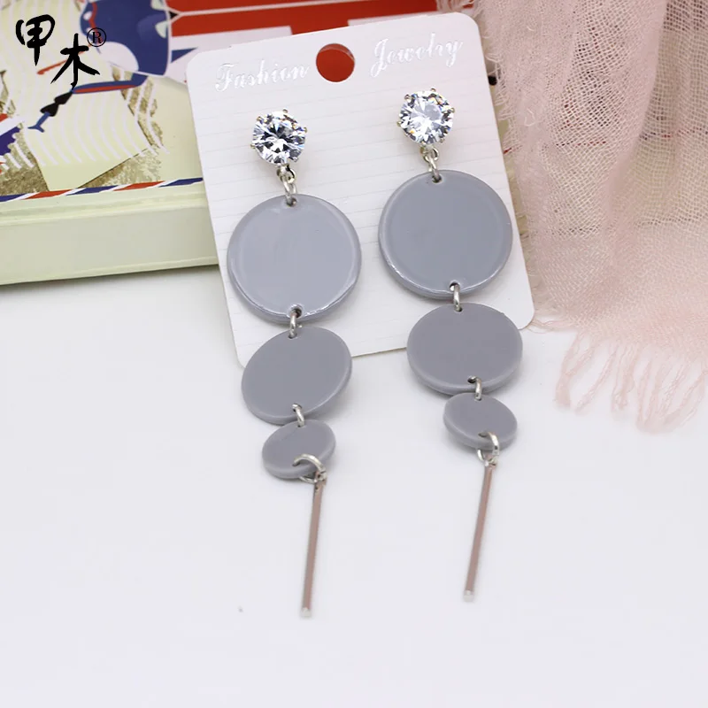 JiaMu new Macaron acrylic pendant vintage three circles connection exaggerated prisoner's fashion earrings for women party weddi 
JiaMu new Macaron acrylic pendant vintage three circles connection exaggerated prisoner's fashion earrings for women party weddi