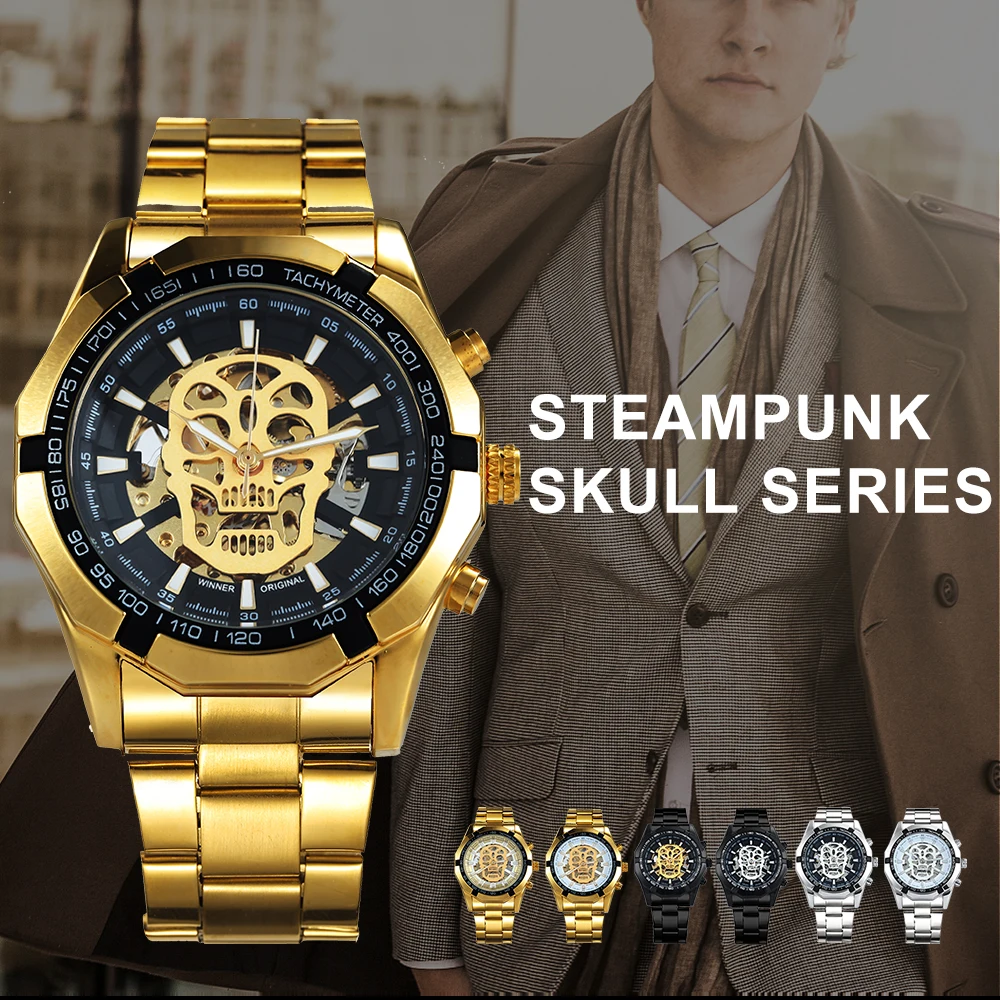Forsining Sport Men Mechanical Wristwatch Golden Stainless Steel Skeleton Transparent Waterproof Watch
Forsining Sport Men Mechanical Wristwatch Golden Stainless Steel Skeleton Transparent Waterproof Watch