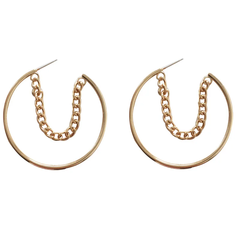 Origin Summer Personality Gold Color Link Chain Big Earrings for Women Metal Alloy Geometric Hollow Open Hoop Earrings Oorbellen
Origin Summer Personality Gold Color Link Chain Big Earrings for Women Metal Alloy Geometric Hollow Open Hoop Earrings Oorbellen
