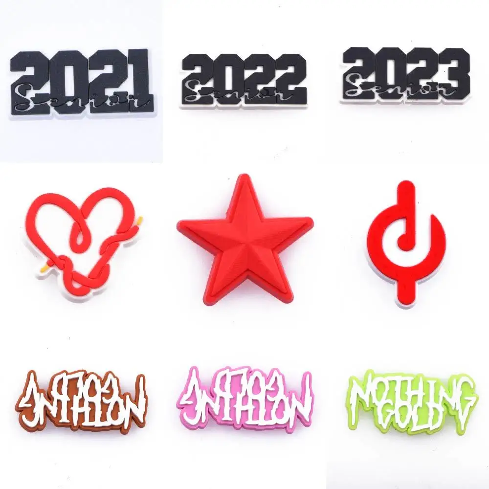 New Design 1 Pcs 2022 PVC Croc Shoe Charms Number Shoes Decorations Black Letter Bracelet Accessories Red Star Good Match
New Design 1 Pcs 2022 PVC Croc Shoe Charms Number Shoes Decorations Black Letter Bracelet Accessories Red Star Good Match