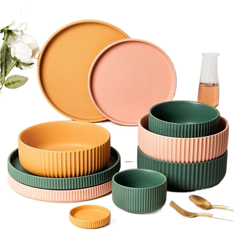 Ceramic dinner plate beef flat tableware round solid color dessert salad plate seasoning bowl snack dish soup bowl kitchen tool
Ceramic dinner plate beef flat tableware round solid color dessert salad plate seasoning bowl snack dish soup bowl kitchen tool