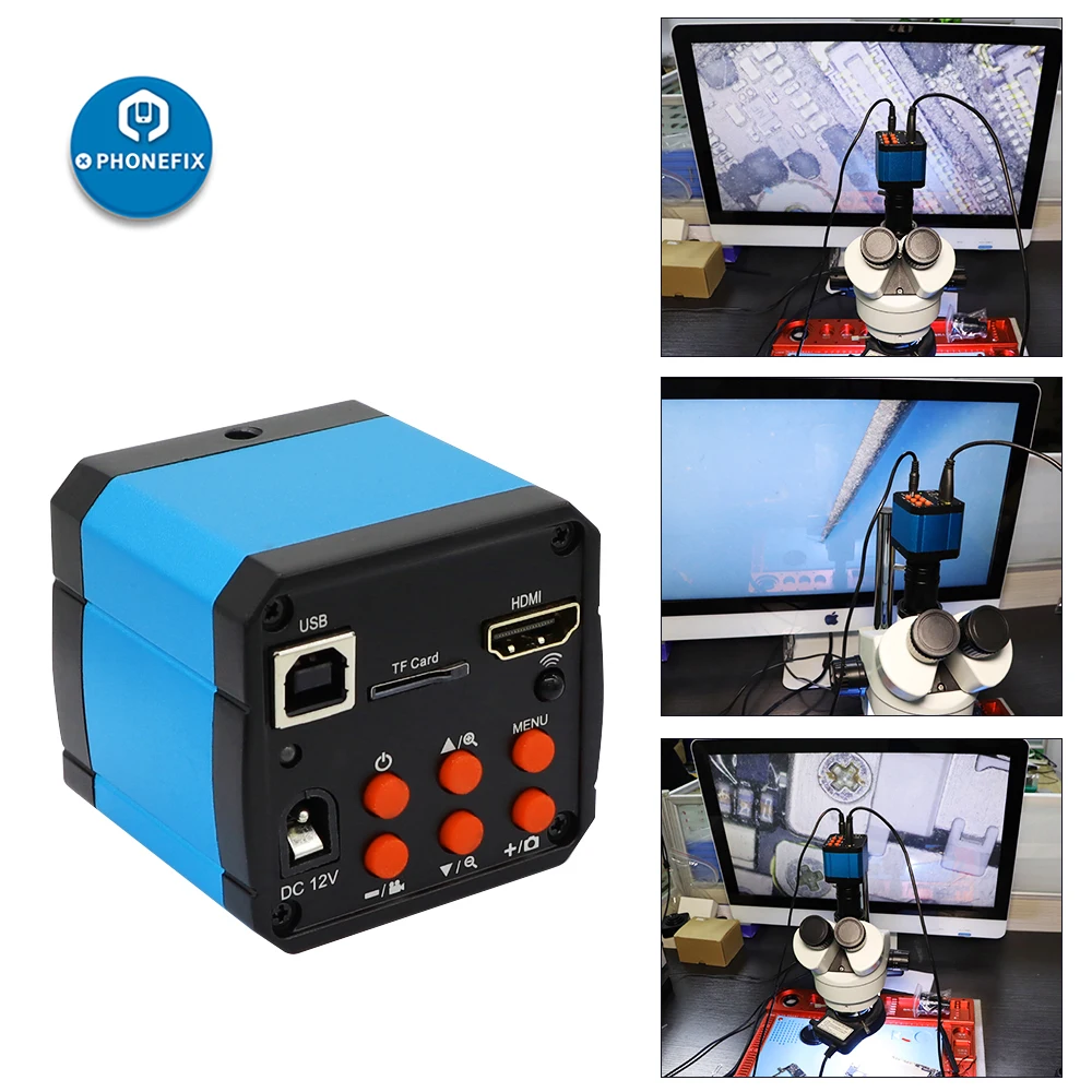 Тринокулярный цифровой видеомикроскоп HD 38MP 60F/S 1080P HDMI с C-образным креплением USB