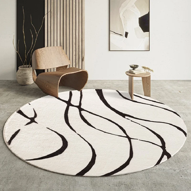 Abstract Striped Bedroom Bedside Area Rug Nordic INS Style Soft Round Carpet Living Room Hanging Basket Chair Non-Slip Floor Mat
Abstract Striped Bedroom Bedside Area Rug Nordic INS Style Soft Round Carpet Living Room Hanging Basket Chair Non-Slip Floor Mat