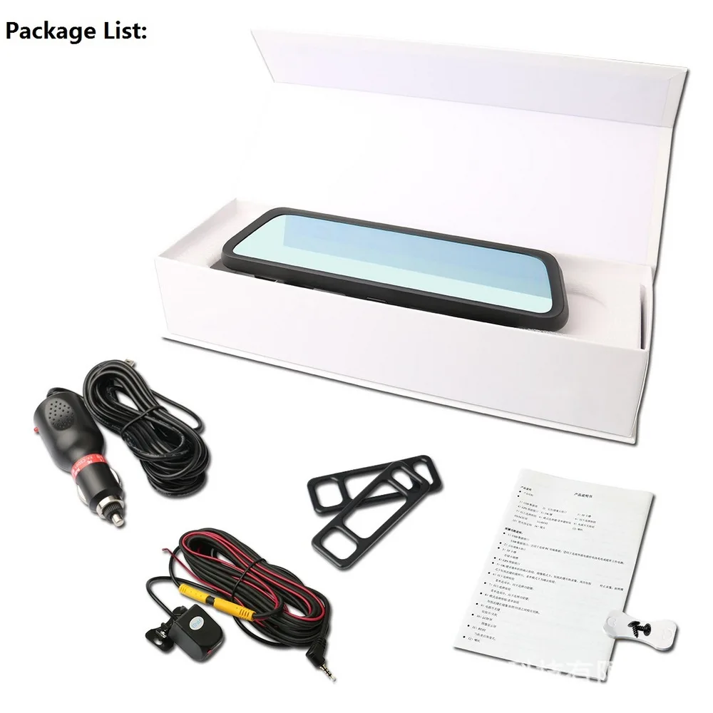 10 Inch 1080P Car Rearview Camera Mirror Media DVR Dual Dash Cam Auto Video Recorder Dashcam Rear Lens For Car Accessories
10 Inch 1080P Car Rearview Camera Mirror Media DVR Dual Dash Cam Auto Video Recorder Dashcam Rear Lens For Car Accessories