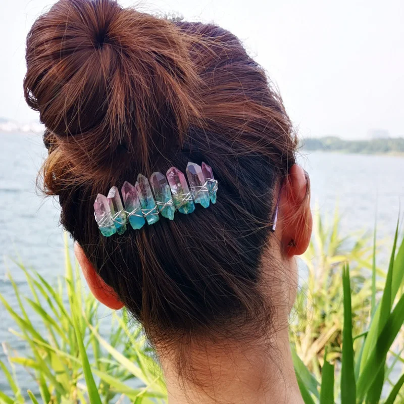Raw Crystal Quartz Bridal Hair Combs Clip Accessories for Women Handmade Headband Wedding Bride Bridesmaid Gift Hair Jewelry
Raw Crystal Quartz Bridal Hair Combs Clip Accessories for Women Handmade Headband Wedding Bride Bridesmaid Gift Hair Jewelry