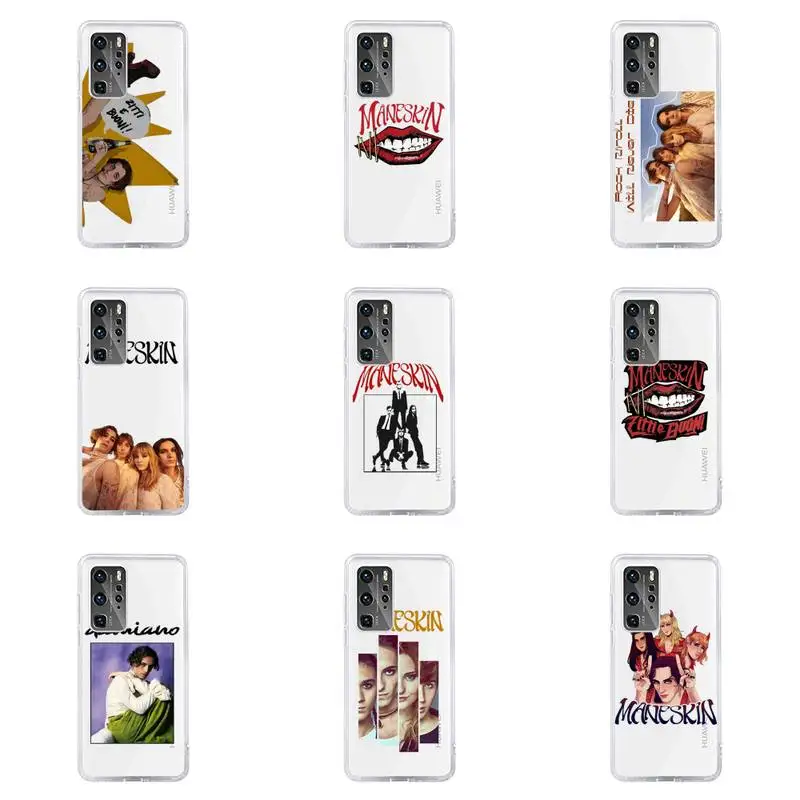 Maneskin Phone Case Transparent For Huawei honor V 9 8 10 20 7 i S A C X pro lite play Soft TPU Clear Mobile bags
Maneskin Phone Case Transparent For Huawei honor V 9 8 10 20 7 i S A C X pro lite play Soft TPU Clear Mobile bags