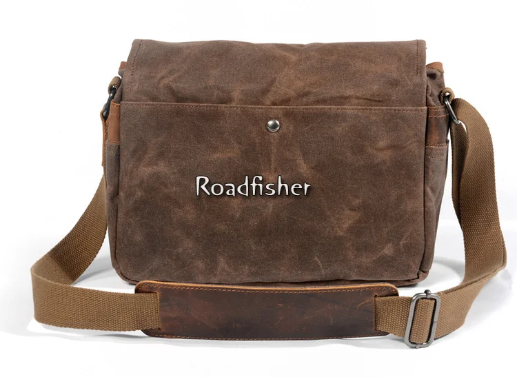 Водонепроницаемая винтажная холщовая сумка-мессенджер Roadfisher на плечо для
