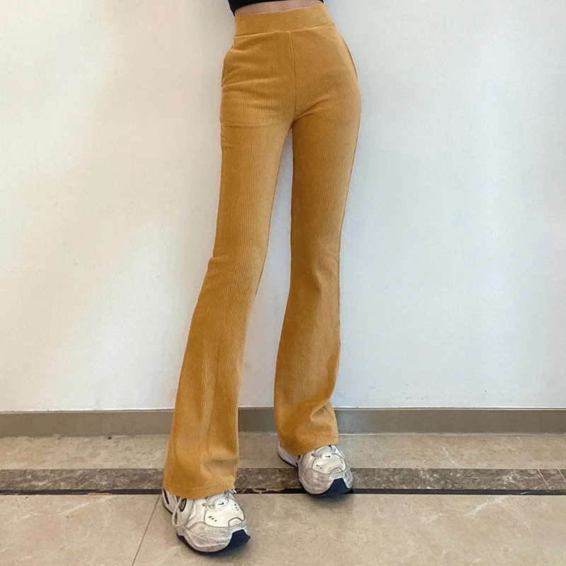 Ladies' Bootcut Trousers Solid Color High Waist Slimming Trousers Versatile Hip-lifting Stretch Flare Pants 
Ladies' Bootcut Trousers Solid Color High Waist Slimming Trousers Versatile Hip-lifting Stretch Flare Pants
