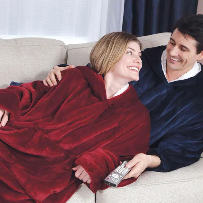 Wear-resistant flannel TV blanket comfortable fleece warm hoodie bathrobe outdoor pocket hooded adult hooded sweater
Wear-resistant flannel TV blanket comfortable fleece warm hoodie bathrobe outdoor pocket hooded adult hooded sweater