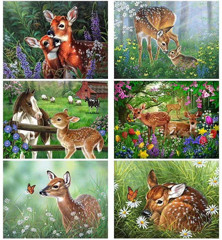 DIY 5D Diamond Painting Full Round Square Resin Mosaic Diamond Embroidery Cross Stitch Kits Wall Art Lovely Animal Sika Deer
DIY 5D Diamond Painting Full Round Square Resin Mosaic Diamond Embroidery Cross Stitch Kits Wall Art Lovely Animal Sika Deer
