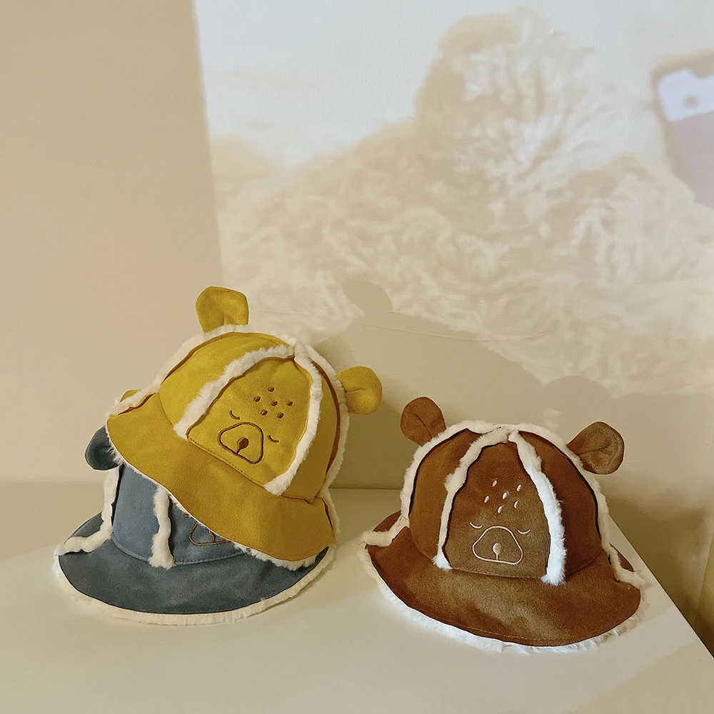 Children Kids Hat Autumn Winter Cap Cartoon Bear Baby Fisherman Caps Suede Warm Ear Protection Boy Girl Bucket Hats 1-2-3 Years
Children Kids Hat Autumn Winter Cap Cartoon Bear Baby Fisherman Caps Suede Warm Ear Protection Boy Girl Bucket Hats 1-2-3 Years