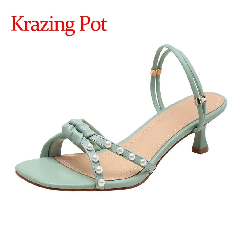 lenkisen size 41 cow leather pearl high heels vintage European style daily wear handmade cozy slip on women sandals women L72
lenkisen size 41 cow leather pearl high heels vintage European style daily wear handmade cozy slip on women sandals women L72