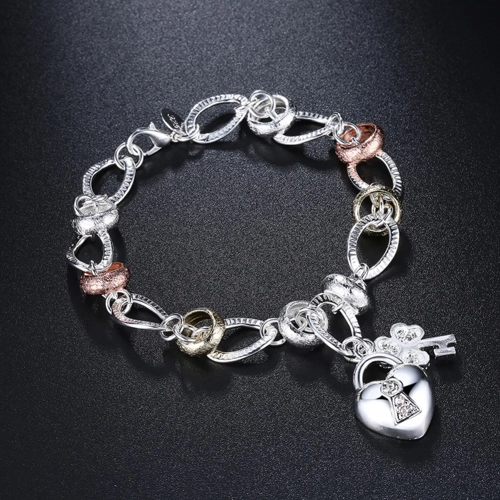 T976 Fashion Simple Lock Design Jewelry Bracelets For Women Delicate Silver Plated personality Bracelet Gift
T976 Fashion Simple Lock Design Jewelry Bracelets For Women Delicate Silver Plated personality Bracelet Gift