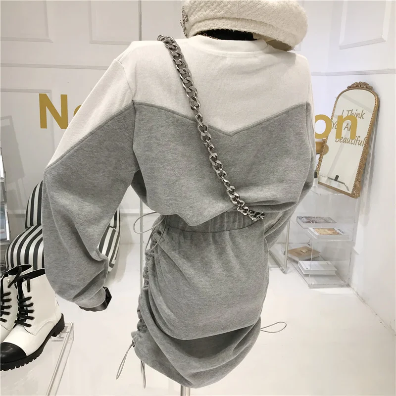 Casual Suit Female 2020 Autumn New Korean Style Loose Fashion Cropped Sweatershirts + Skirt Sports Two-Piece Set Streetwear
Casual Suit Female 2020 Autumn New Korean Style Loose Fashion Cropped Sweatershirts + Skirt Sports Two-Piece Set Streetwear