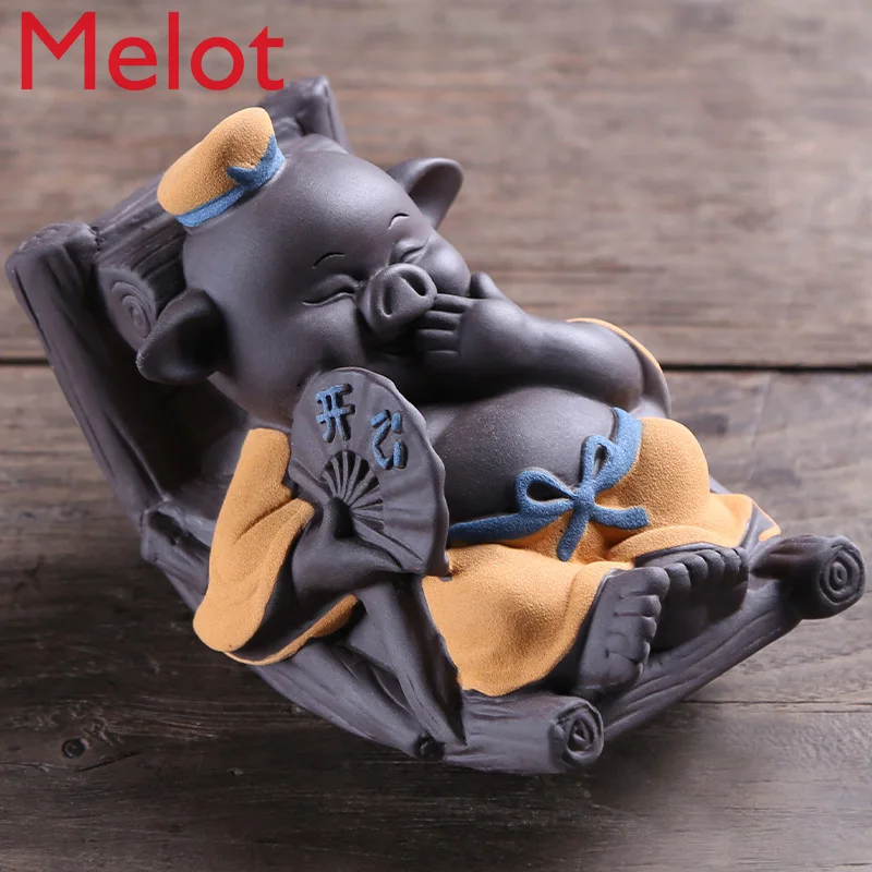 Cute Pig Tea Pet Decoration Fine Zisha Supportable Creative Crafts Tea Set Tea Worm Tea Utensils Remote Pig 
Cute Pig Tea Pet Decoration Fine Zisha Supportable Creative Crafts Tea Set Tea Worm Tea Utensils Remote Pig