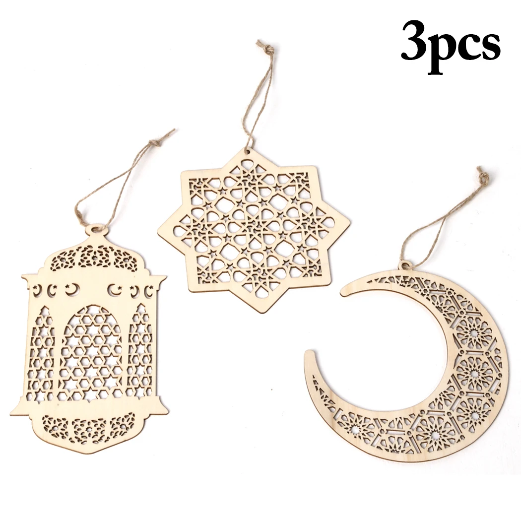 2019 Eid Ramadan Mubarak 3pcs Hollow Wooden Decorations Home Hanging Moon Lantern Crafts Pedant With Ropes Holiday Supplies
2019 Eid Ramadan Mubarak 3pcs Hollow Wooden Decorations Home Hanging Moon Lantern Crafts Pedant With Ropes Holiday Supplies